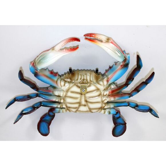 6 Inch Maryland Blue Crab Beach Wall Decor Resin - Picture 2 of 7